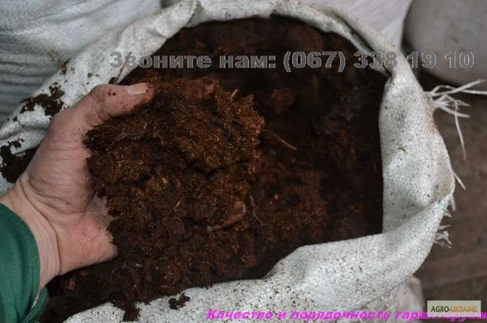 Перегной в мешках Гостомель Буча Конский перегной Киевская область Удобрение- фото № 1