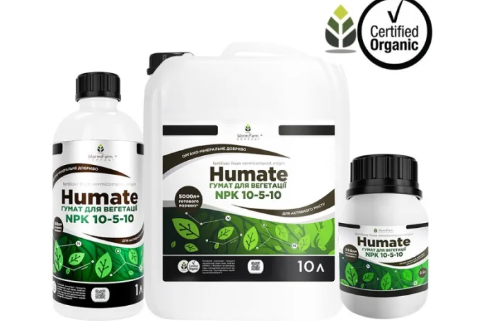 Гумат NPK органо-мінеральний стимулятор для вегетації від 0.5л - 1000л- фото № 2