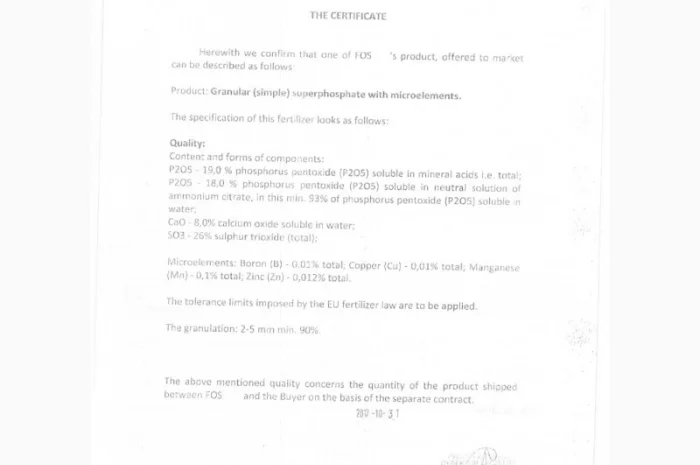 Суперфосфат P (CaS) 19 (17:30)- фото № 3