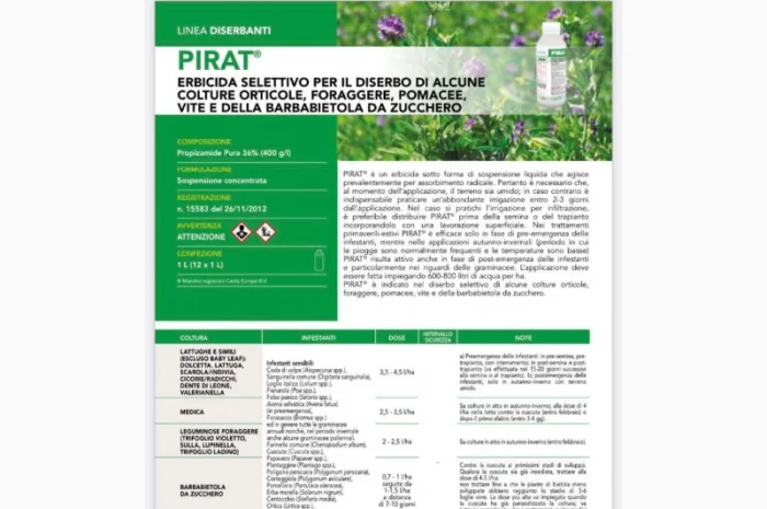 Гербицид Пират Pirat (аналог Керба) - пропизамид 400мл/л- фото № 2