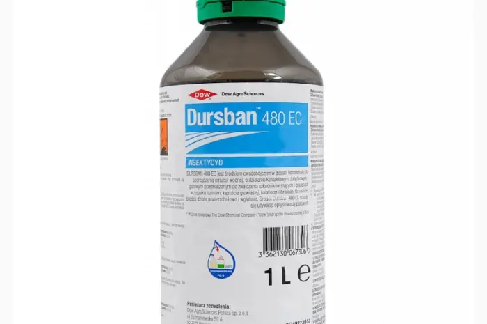 Dursban 480 EC (Дурсбан) 1л – інсектицид-фумігант широкого спектра дії- фото № 1