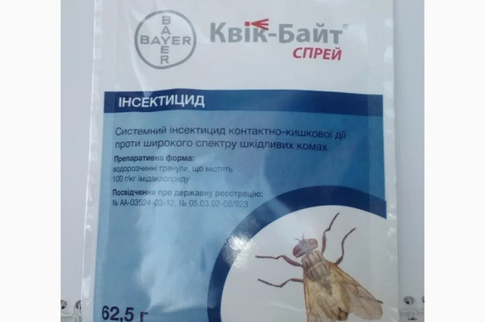 КВІК-БАЙТ СПРЕЙ контролю чисельності різних видів мух- фото № 1