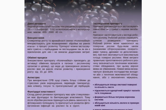 Стимулятор росту та врожайності ожини «Колючкабері»- фото № 1