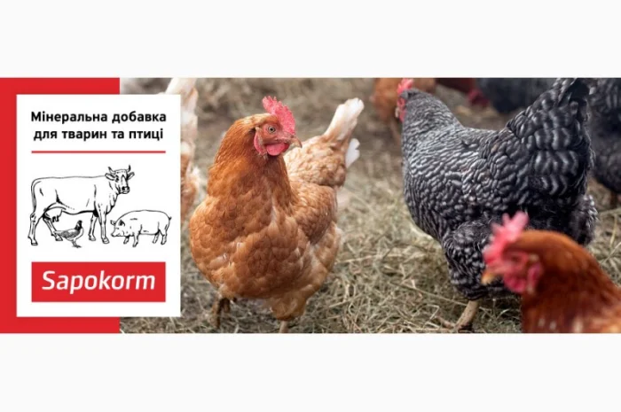 Сапокорм - добавка мінеральна кормова для птиці, 1 тона, мішки- фото № 1