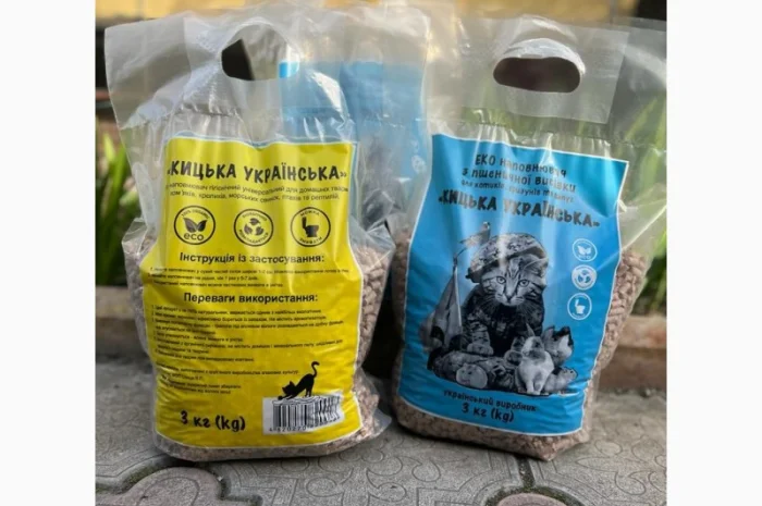 Наповнювач для тварин з пшеничної висівки "Кицька українська"- фото № 4