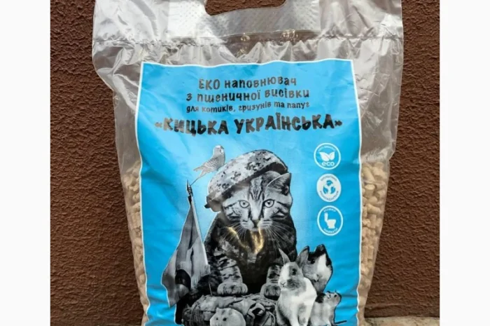 Наповнювач для тварин з пшеничної висівки "Кицька українська"- фото № 1