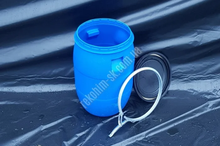 Пластиковая пищевая бочка 60л (б/у)- фото № 2