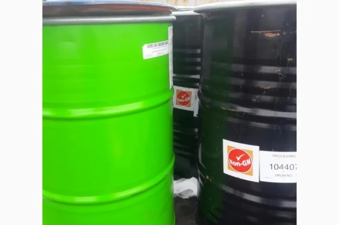 Бочка под мед, металлическая пищевая бочка, цилиндрические бочки, черные, 200л, б/у- фото № 2