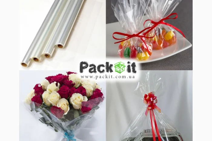 Прозрачная полипропиленовая пленка БОПП для цветов и подарков - крупный, мелкий опт- фото № 2