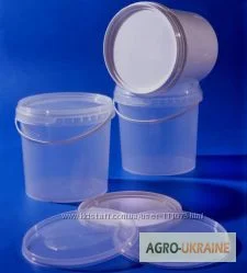 Пластикове відро з кришкою 1л від українського виробника- фото № 1