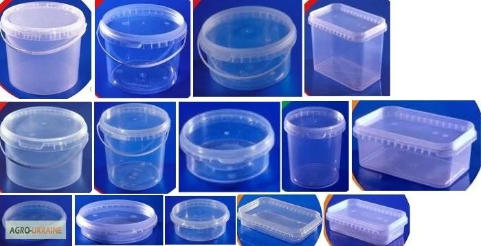 Тара для меду в прозорому та білому варіанті- фото № 1