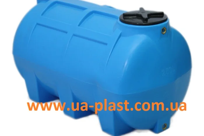 Горизонтальна пластикова ємність 250 л у продажу- фото № 1