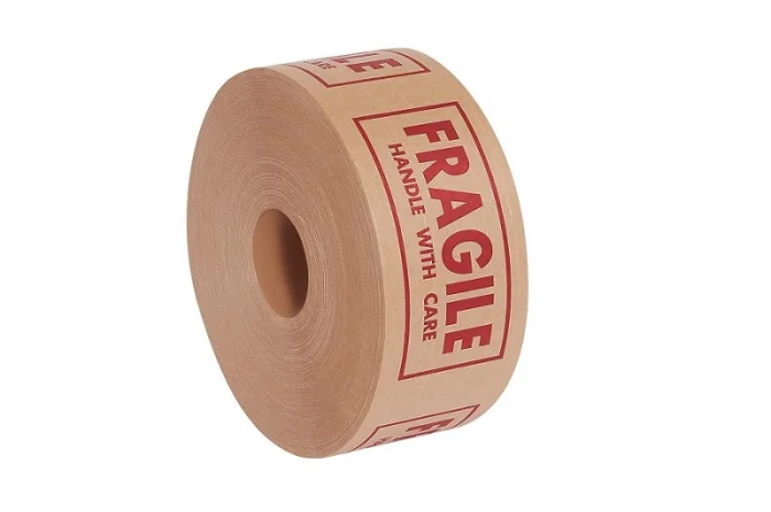 Бумажный крафт скотч с логотипом FRAGILE (ХРУПКОЕ) 48 мм х 50 м Viskom- фото № 2