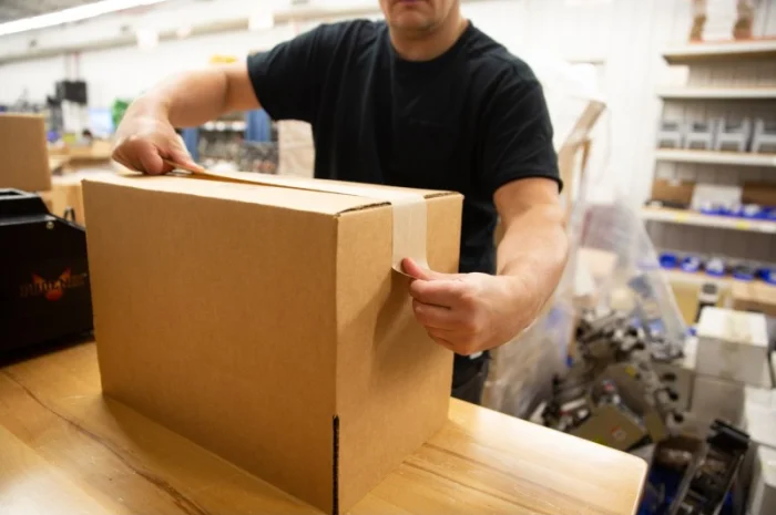 Бумажный крафт скотч активируемый водой, клейкая лента- фото № 3