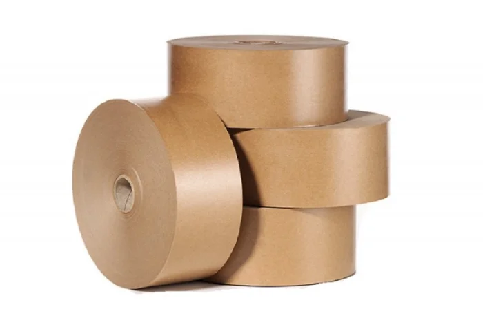 Скотч крафт бумажный 60 мм х 200 м, активируемый водой- фото № 1