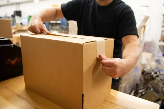 Скотч крафт бумажный 60 мм х 200 м, активируемый водой- фото № 2