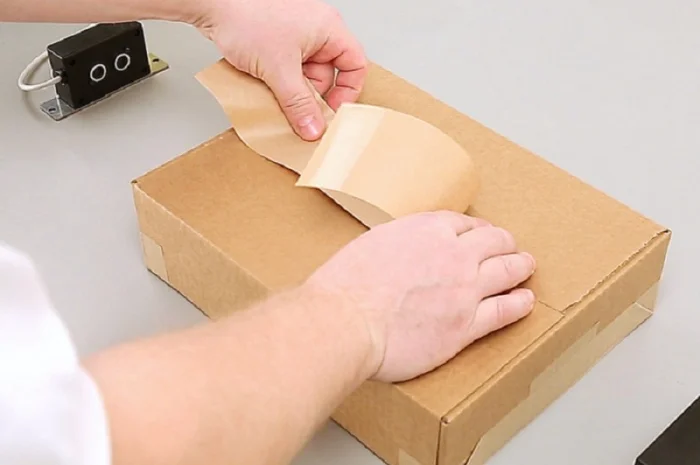 Скотч крафт бумажный 60 мм х 200 м, активируемый водой- фото № 4