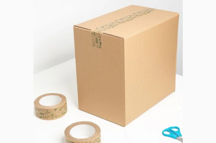 Бумажный крафт скотч с логотипом ECO 48 мм х 50 м, Viskom- фото № 10