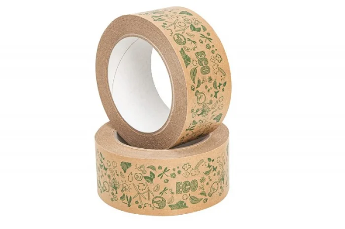 Бумажный крафт скотч с логотипом ECO 48 мм х 50 м, Viskom- фото № 2