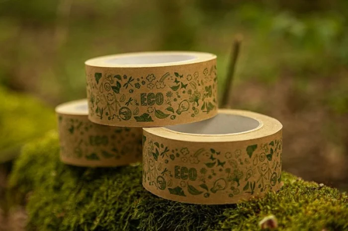 Бумажный крафт скотч с логотипом ECO 48 мм х 50 м, Viskom- фото № 3