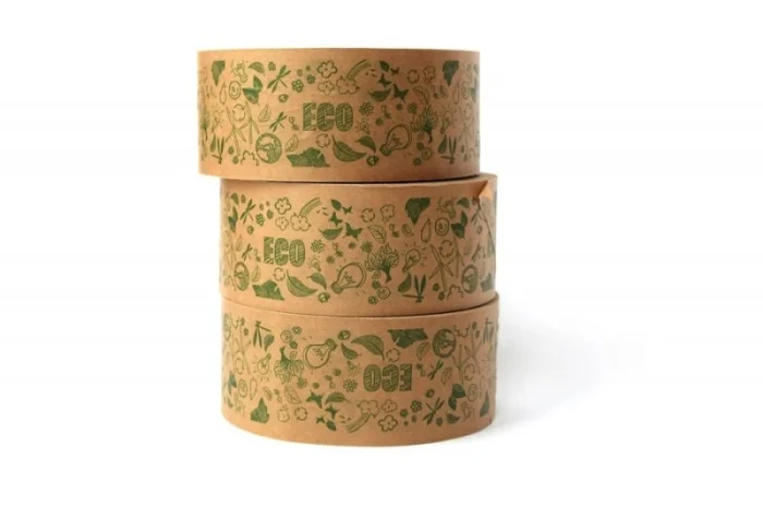 Бумажный крафт скотч с логотипом ECO 48 мм х 50 м, Viskom- фото № 7