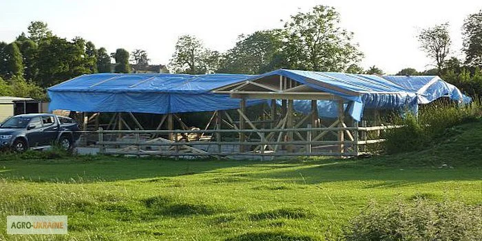 Тенты универсальные для дома,  дачи,  навесы для авто. Цвет синий- фото № 2