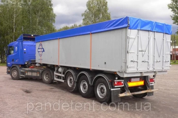 Тент накидка на камаз зерновоз 3, 1х7м из пвх ткани с люверсами(кольцами)- фото № 7