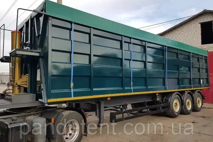 Тентовая накидка из ПВХ для полуприцепов зерновозов- фото № 6