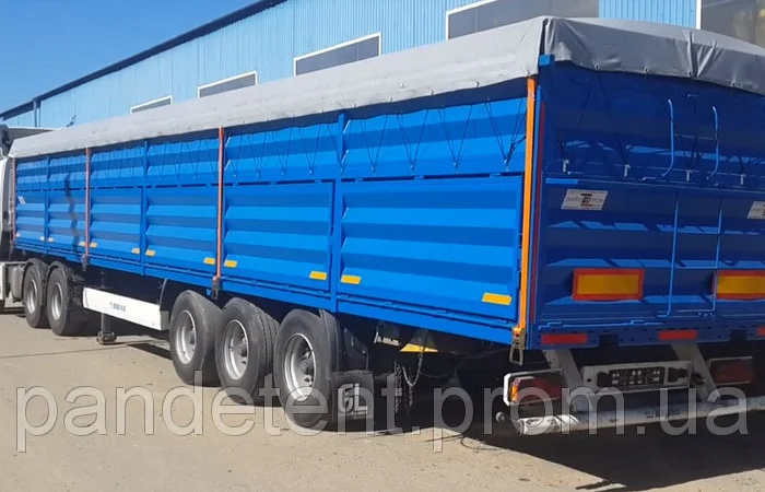 Тент ПВХ на полуприцеп зерновоз, самосвал, контейнер из ткани ПВХ с бесплатной доставкой- фото № 1