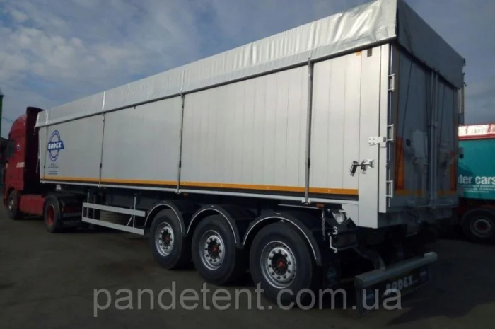 Тент ПВХ на полуприцеп зерновоз, самосвал под заказ с фурнитурой с бесплатной доставкой- фото № 1