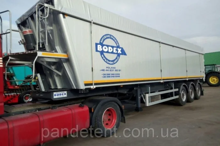 Тент ПВХ на полуприцеп зерновоз, самосвал под заказ с фурнитурой с бесплатной доставкой- фото № 6