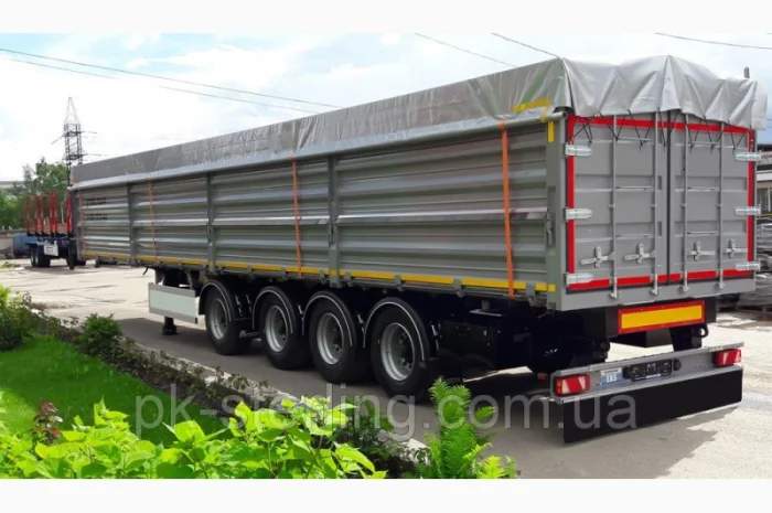 Тент накидка ПВХ на зерновоз, полог на самосвал под трубу с фурнитурой от производителя- фото № 5