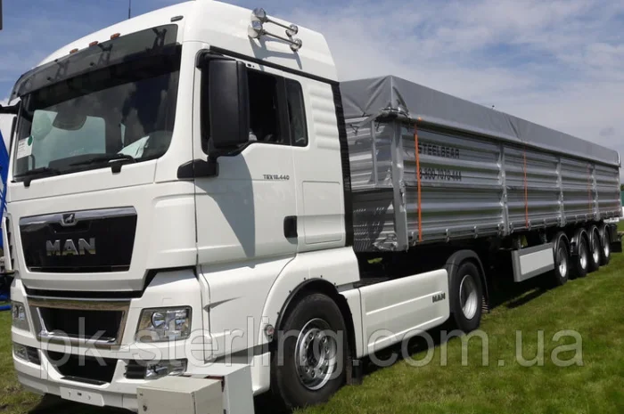 Тент ПВХ под заказ на зерновоз, самосвал, полуприцеп-ткань ПВХ Германия- фото № 1