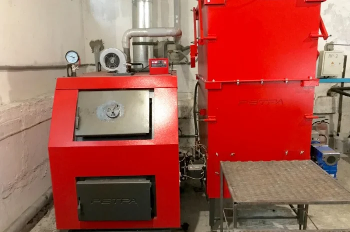Автоматический котёл Ретро 3М BIO 100 КВТс бункером 1, 5 м³- фото № 3
