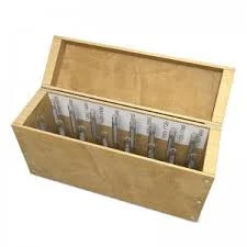 Набор ареометров в деревянном футляре из 19 штук- фото № 2