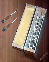 Набор ареометров в деревянном футляре из 19 штук- фото № 5