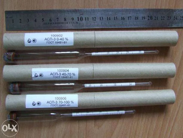 Ареометры для спирта разных диапазонов- фото № 2