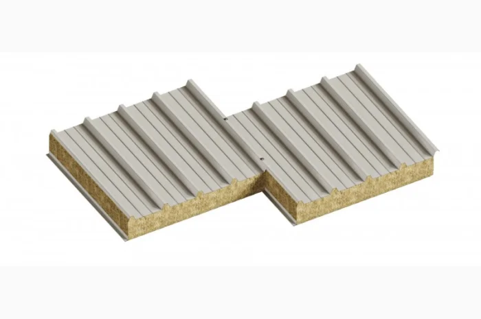 Сендвіч-панелі дахові з наповнювачем мінеральна базальтова вата- фото № 1