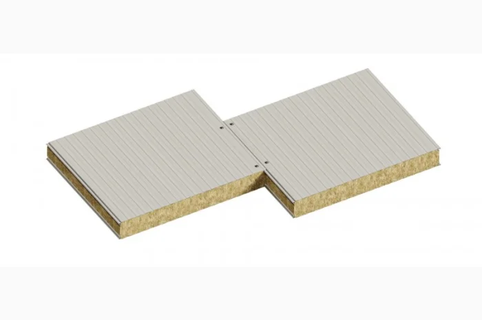 Сендвіч-панелі стінові з наповнювачем мінеральна базальтова вата- фото № 1