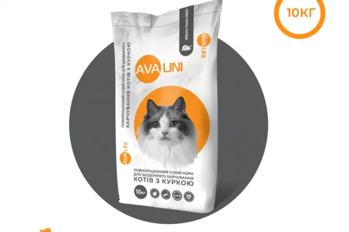 Щоденний сухий корм AVA UNI з куркою для дорослих котів- фото № 1