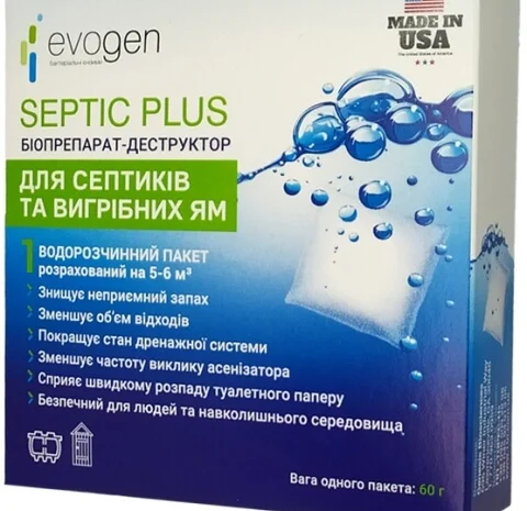 Биопрепарат для септиков и выгребных ям EVOGEN SEPTIC PLUS- фото № 1