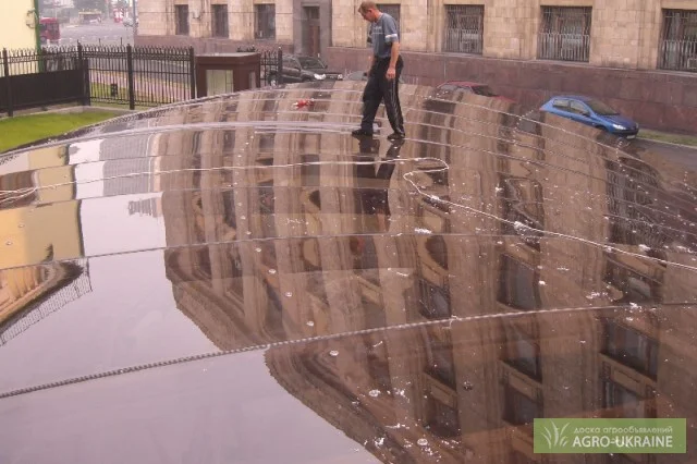 Профилированный поликарбонат, сотовый, монолитный. Прозрачный шифер.- фото № 3