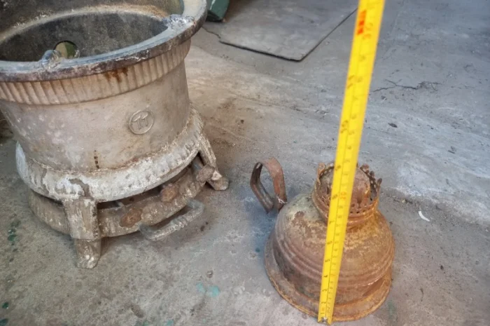 Старинная антикварная керосиновая лампа- фото № 5