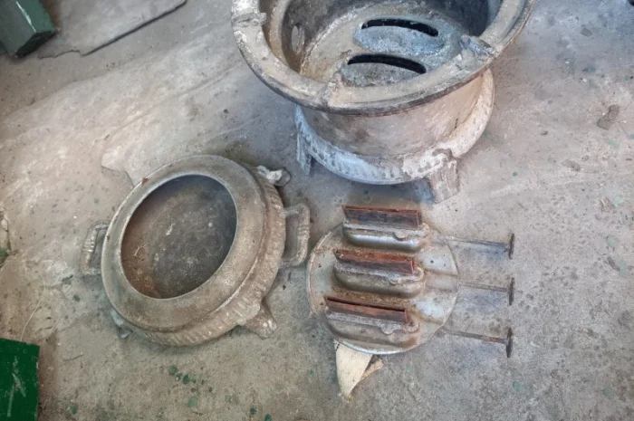 Старинная антикварная керосиновая лампа- фото № 9