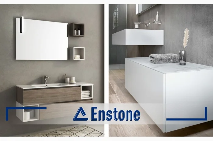 Столешница в ванную из искусственного камня. Столешница (стільниця) для ванной на заказ- фото № 1