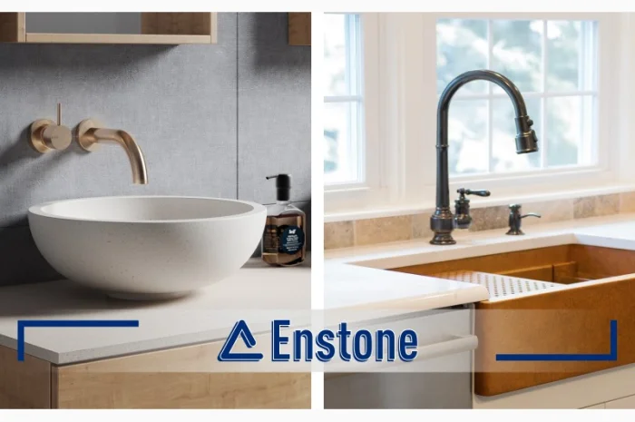 Акриловая столешница под умывальник на заказ. Столешница с раковиной в ванную комнату- фото № 1