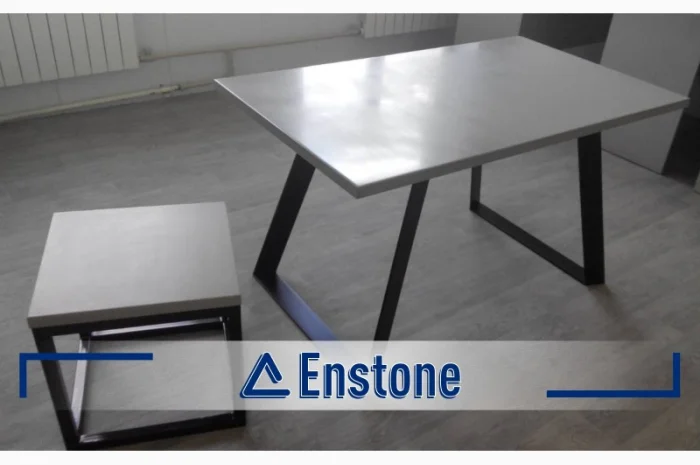 Столешница для обеденного стола из искусственного камня на заказ- фото № 3