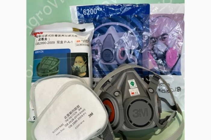 Респиратор полумаска 3M 6200 для защиты от газов и паров- фото № 1