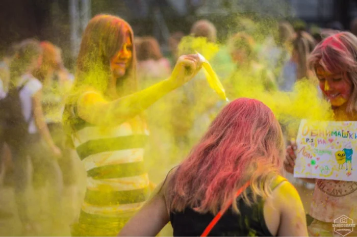 Краска Гулал, Холи, Желтая, опт и розница, Фарба Холи- фото № 3