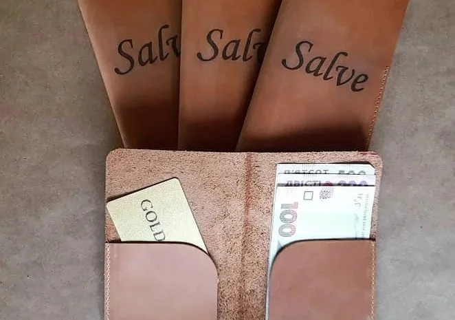 Набор кожаная обложка для меню и счетница- фото № 8